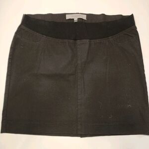 Slacks & Co Maternity Stretch Denim Mini Skirt Womens 12 Black
